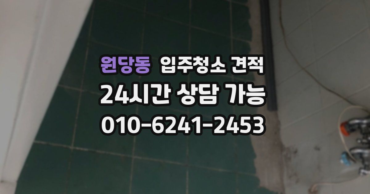 원당동 입주청소 견적