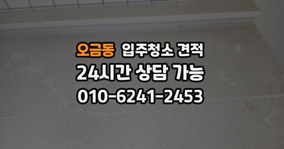 오금동 입주청소 견적