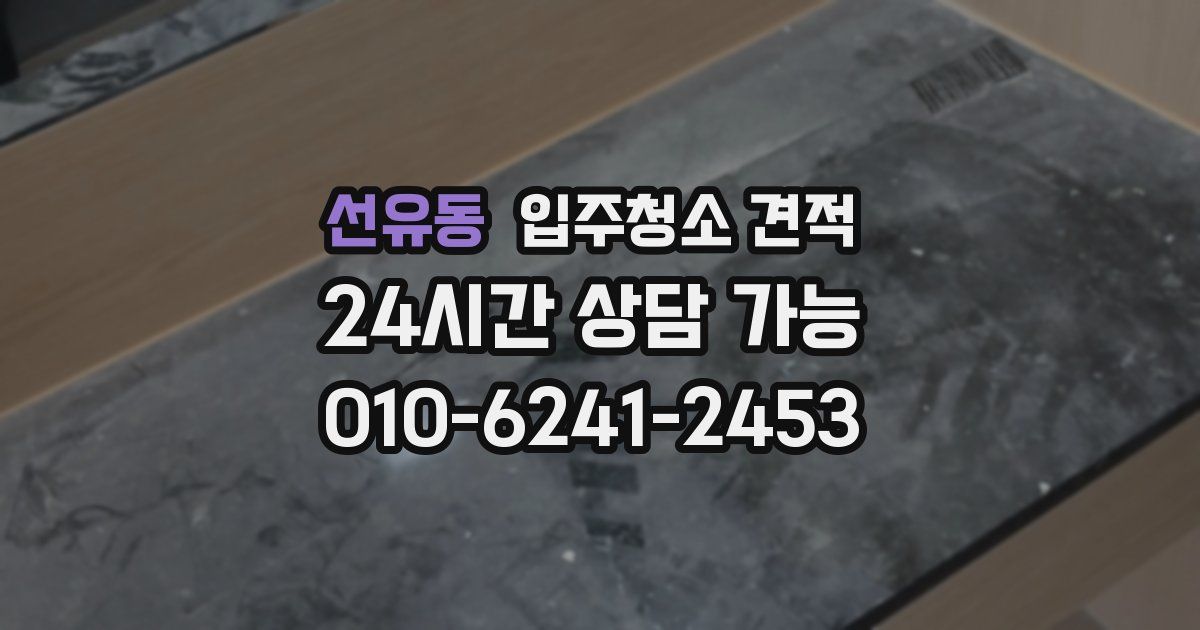 선유동 입주청소 견적
