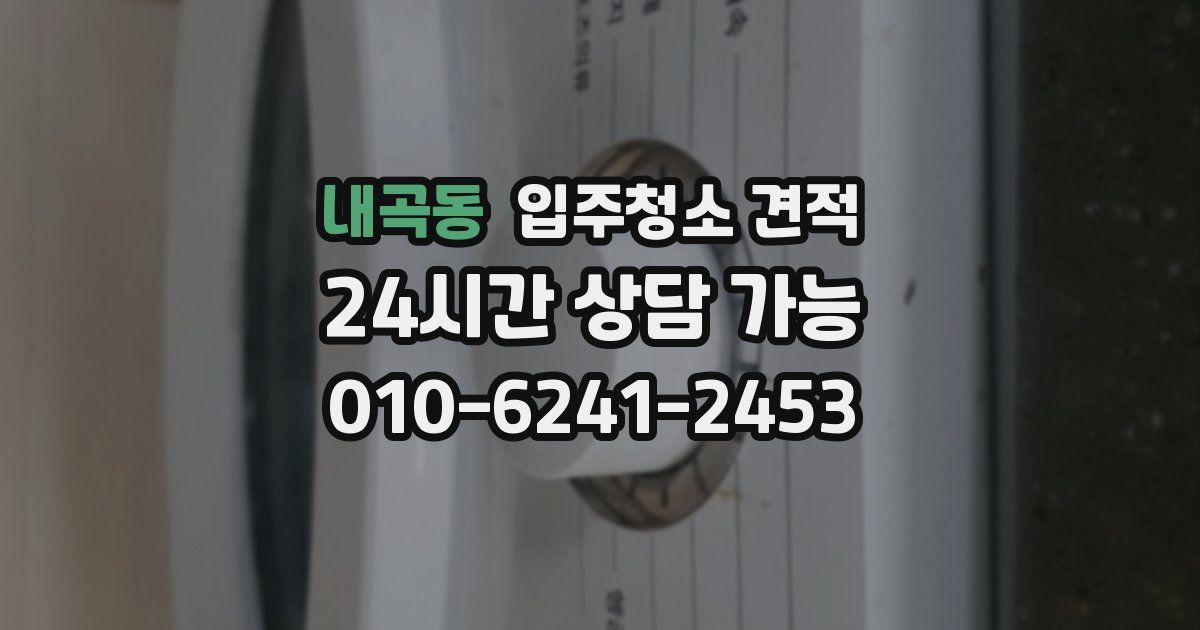 내곡동 입주청소 견적