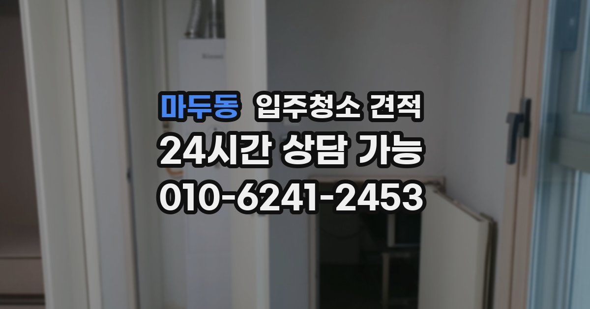 마두동 입주청소 견적