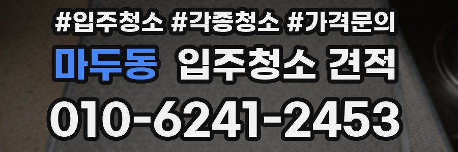 마두동 입주청소 견적