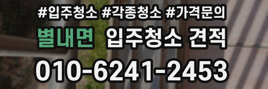 별내면 입주청소 견적