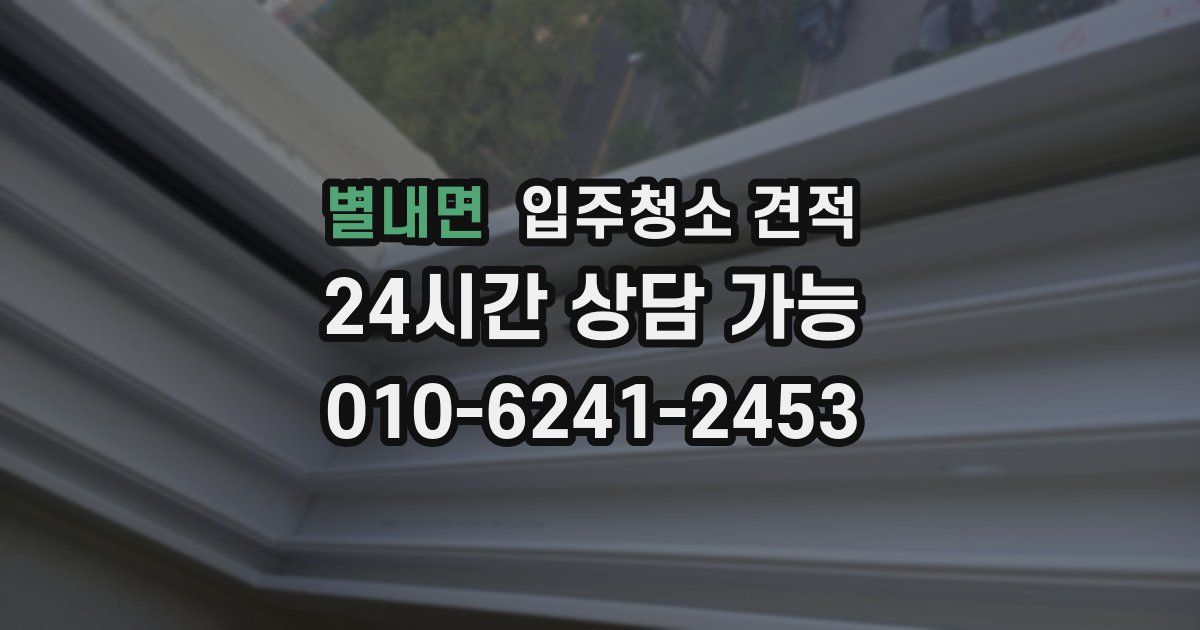 별내면 입주청소 견적
