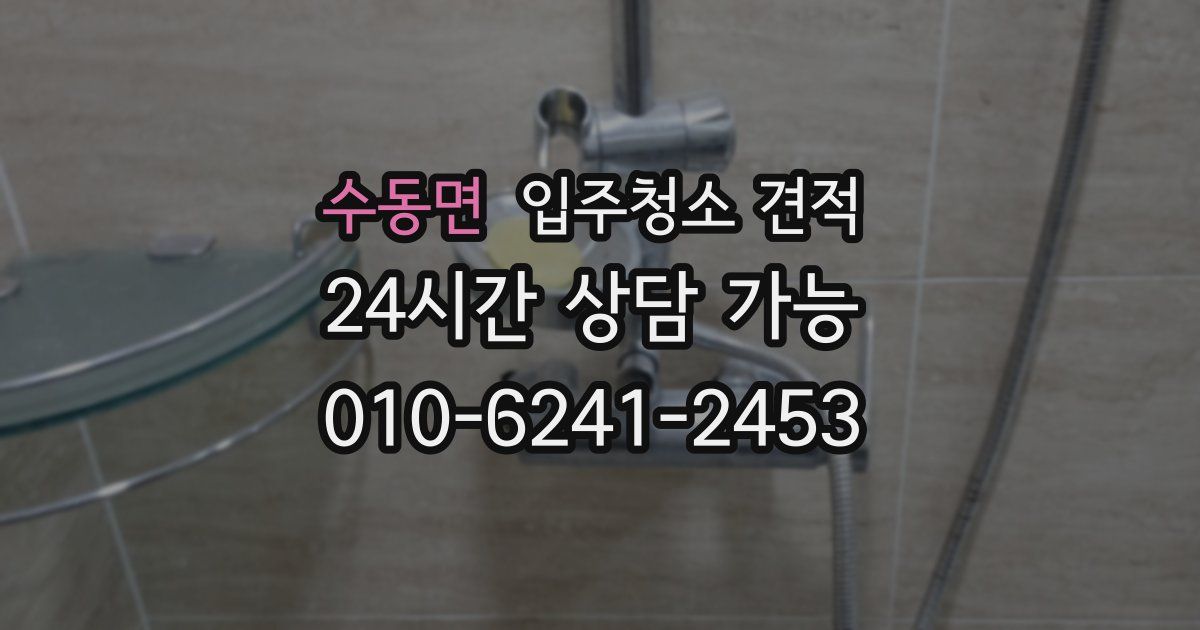 수동면 입주청소 견적
