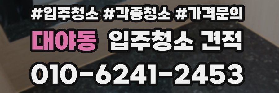 대야동 입주청소 견적