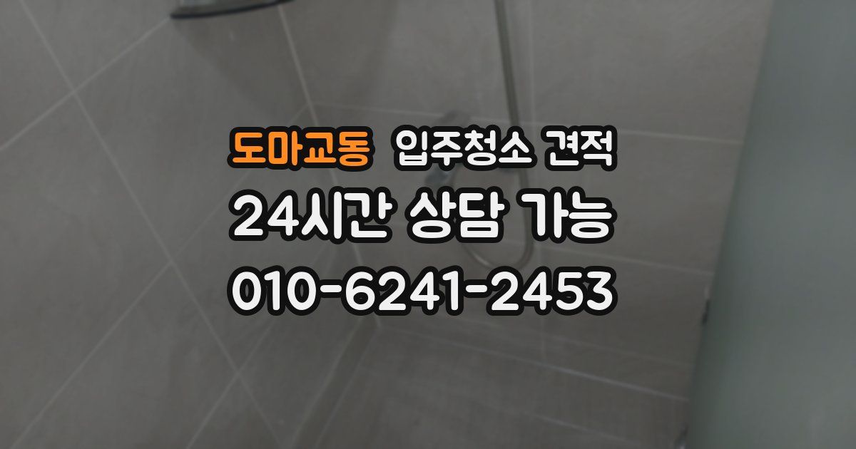 도마교동 입주청소 견적