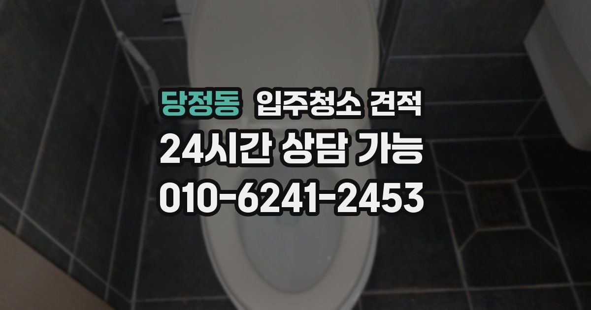 당정동 입주청소 견적