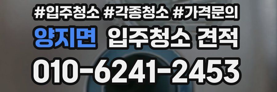 양지면 입주청소 견적
