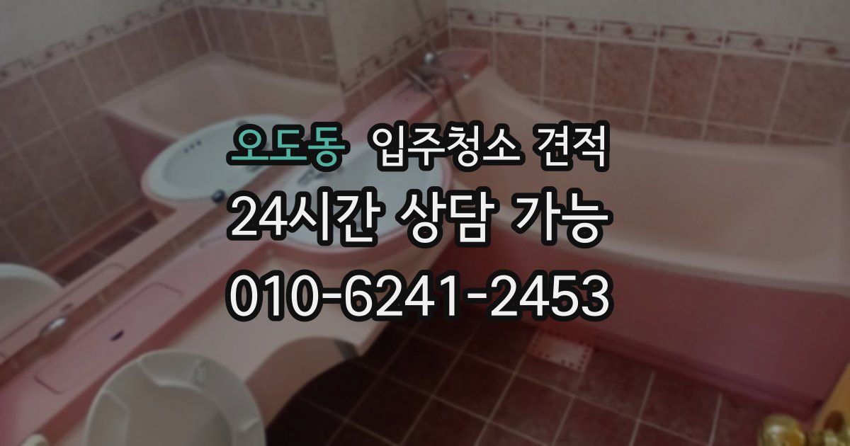 오도동 입주청소 견적