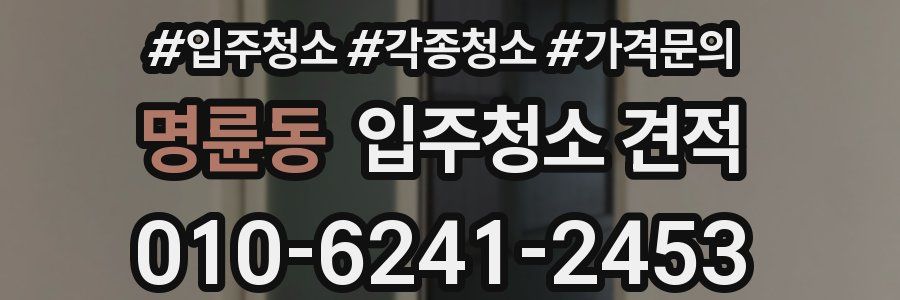 명륜동 입주청소 견적