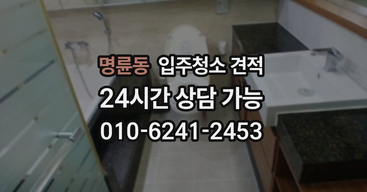 명륜동 입주청소 견적