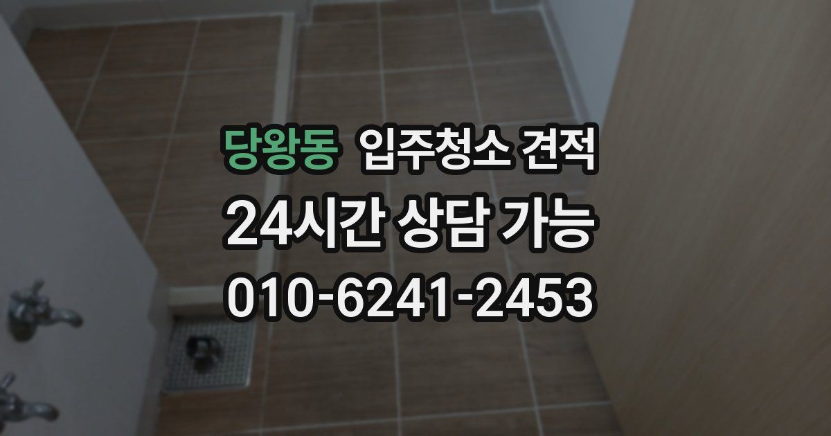 당왕동 입주청소 견적