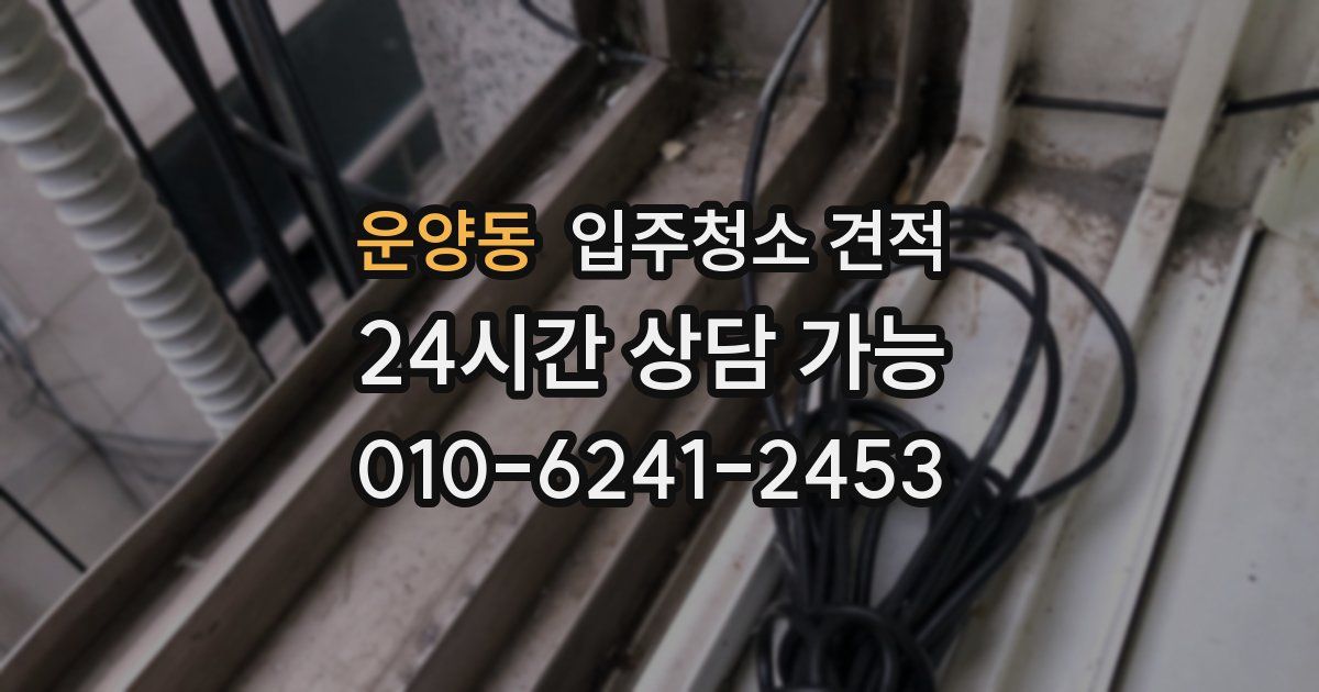 운양동 입주청소 견적
