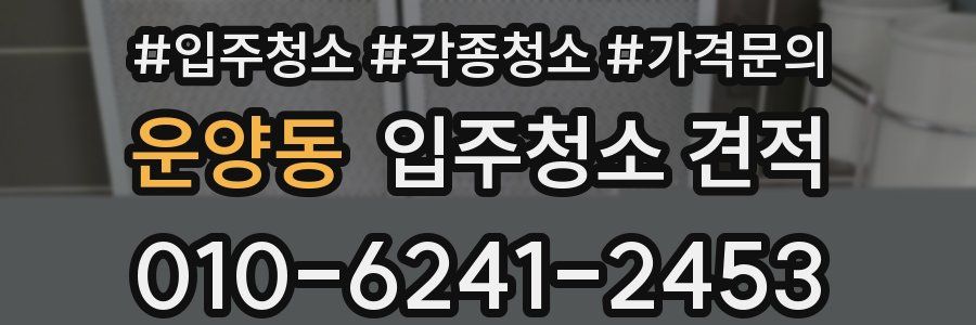 운양동 입주청소 견적