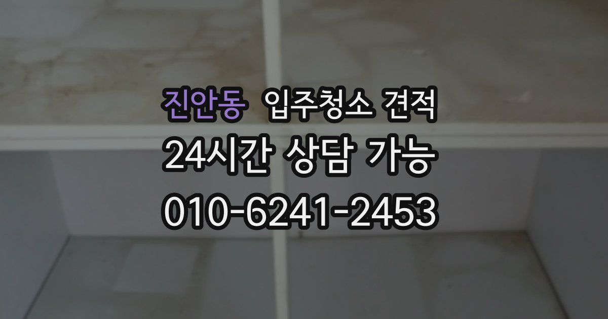 진안동 입주청소 견적