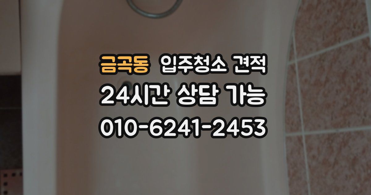금곡동 입주청소 견적
