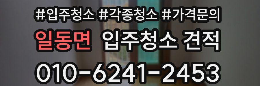 일동면 입주청소 견적