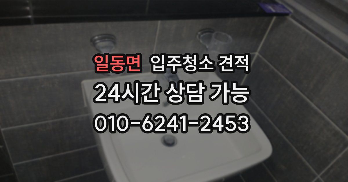 일동면 입주청소 견적