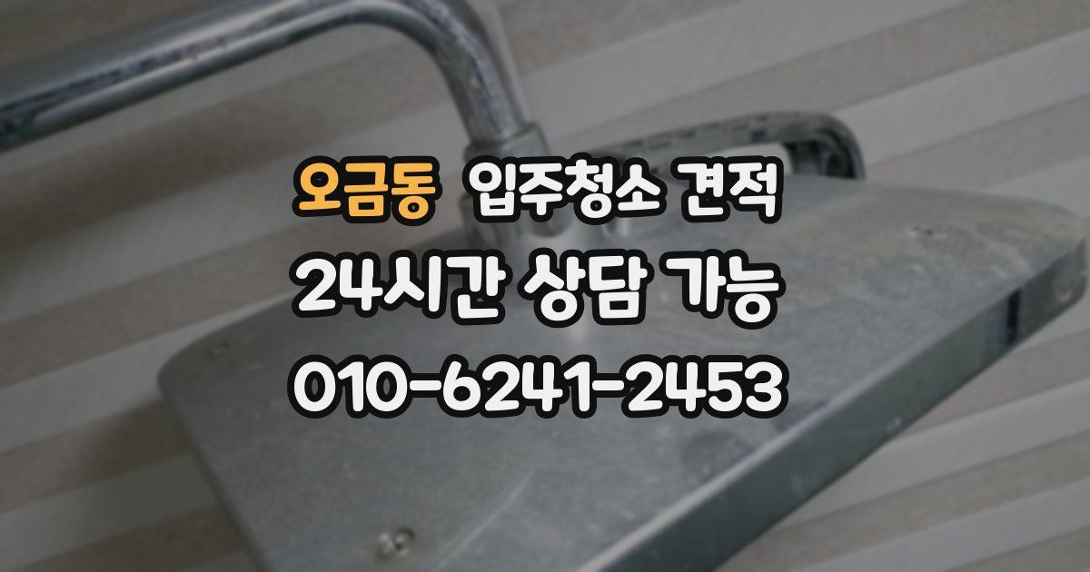 오금동 입주청소 견적