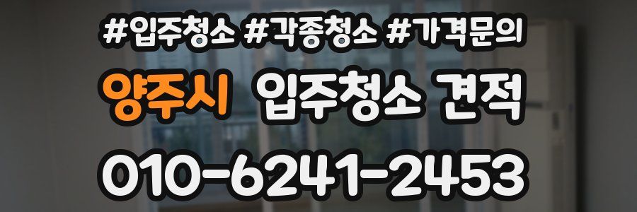 양주시 입주청소 견적