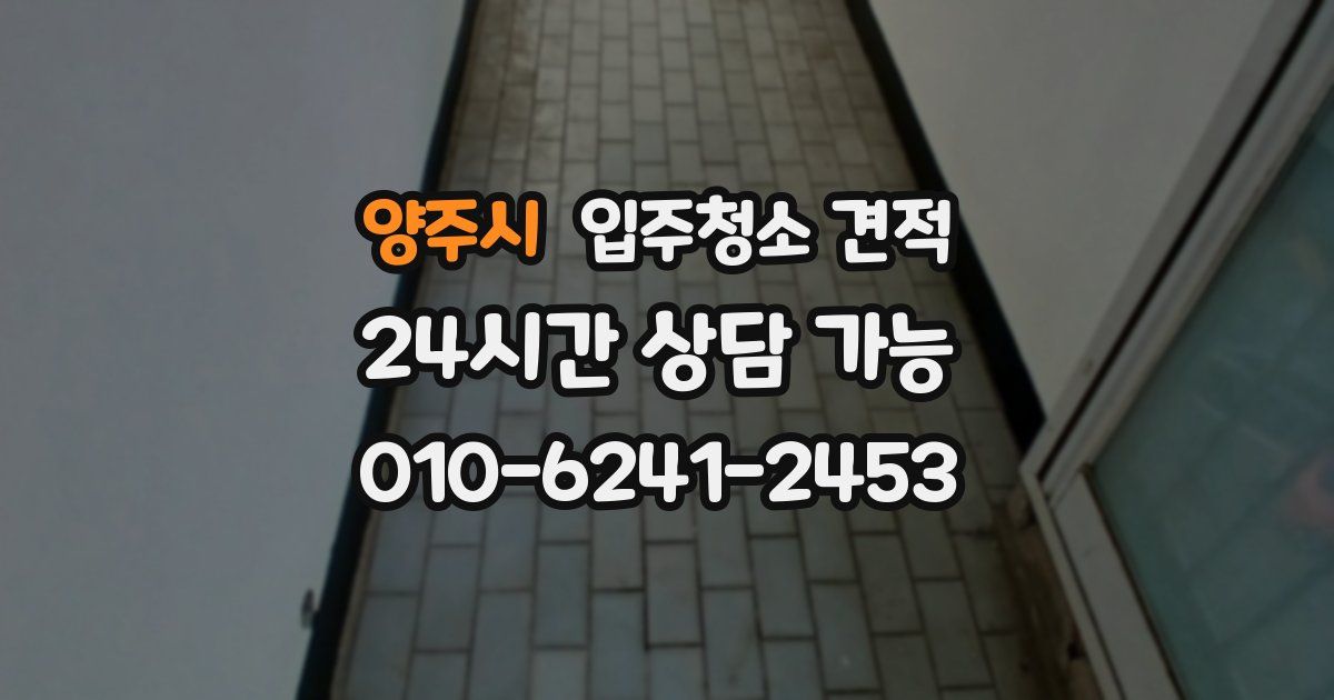 양주시 입주청소 견적