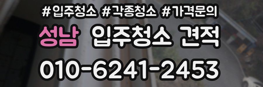 성남 입주청소 견적