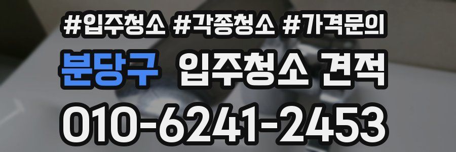 분당구 입주청소 견적