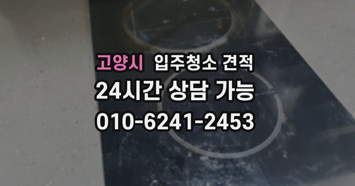 고양시 입주청소 견적