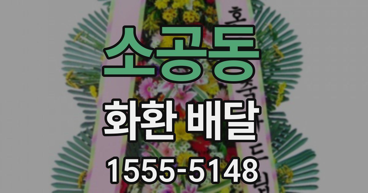 소공동 화환 배달