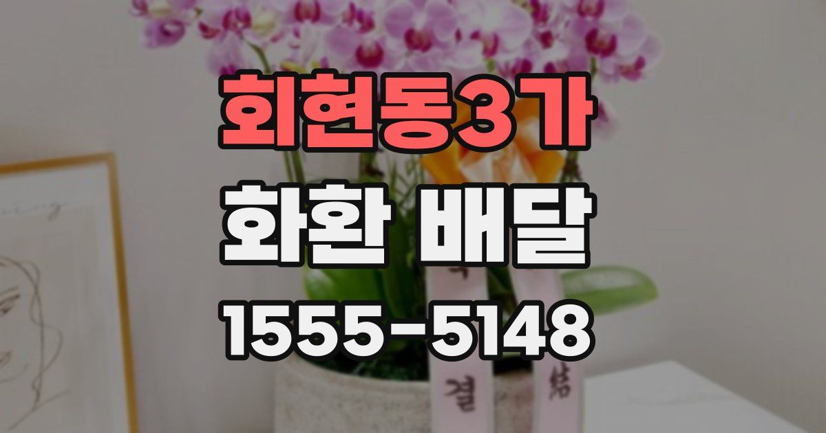 회현동3가 화환 배달
