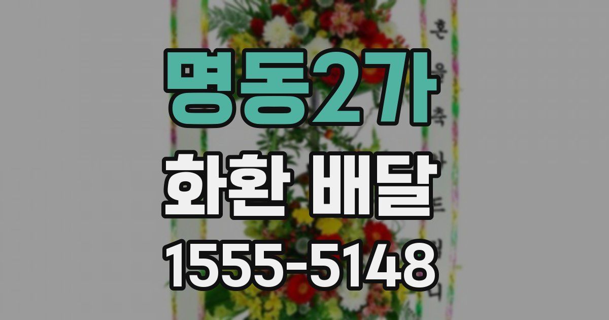 명동2가 화환 배달