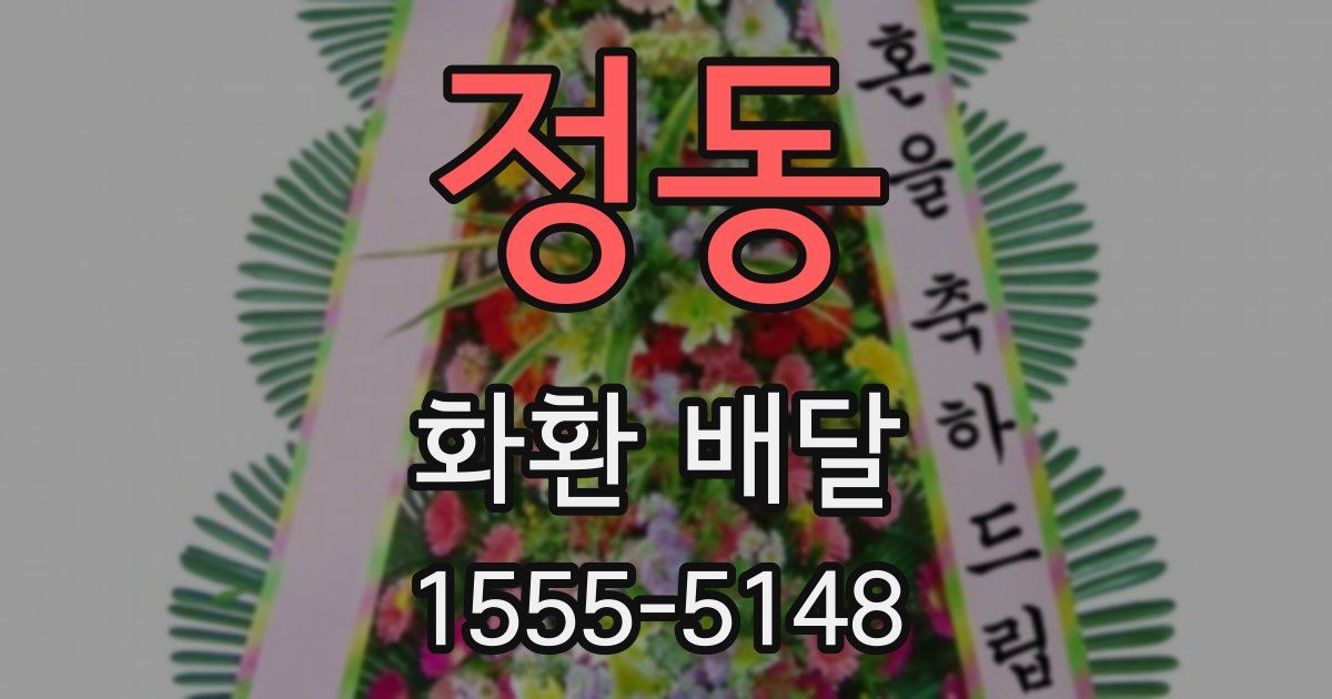 정동 화환 배달