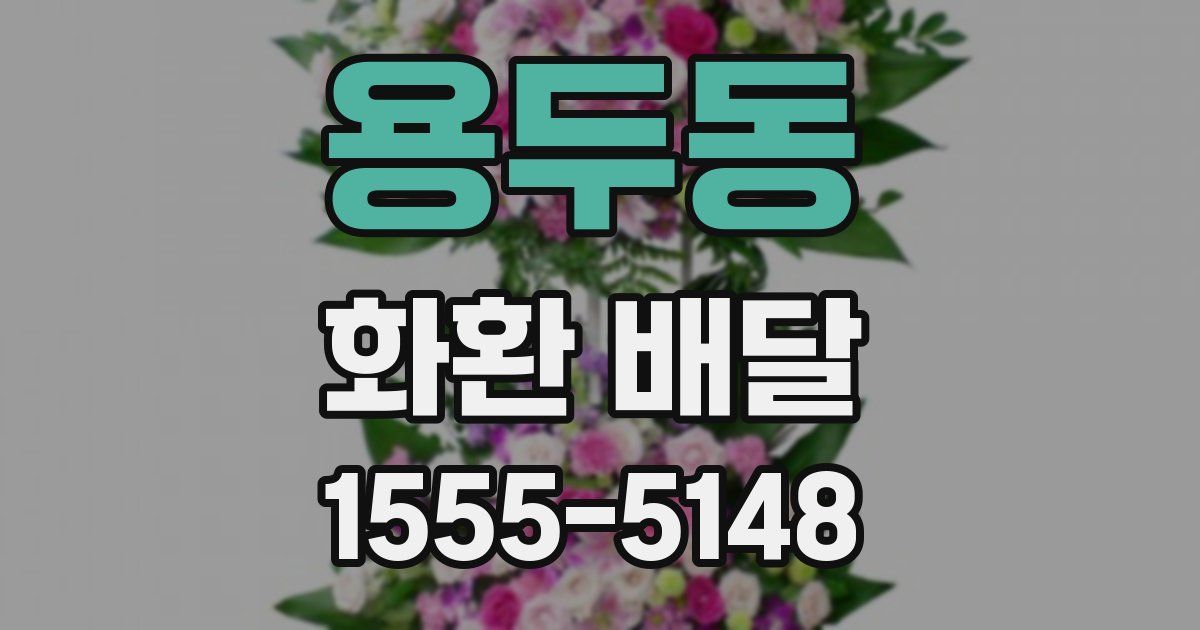 용두동 화환 배달