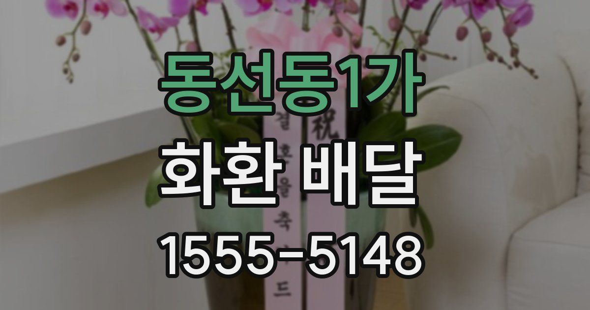 동선동1가 화환 배달
