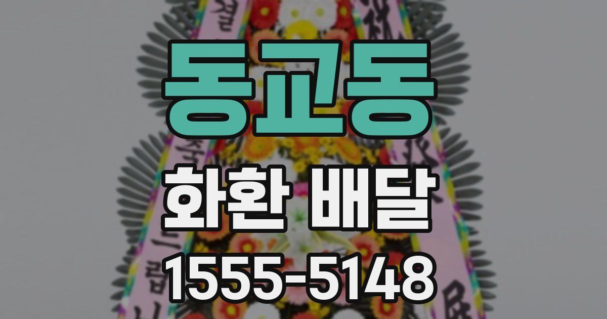 동교동 화환 배달