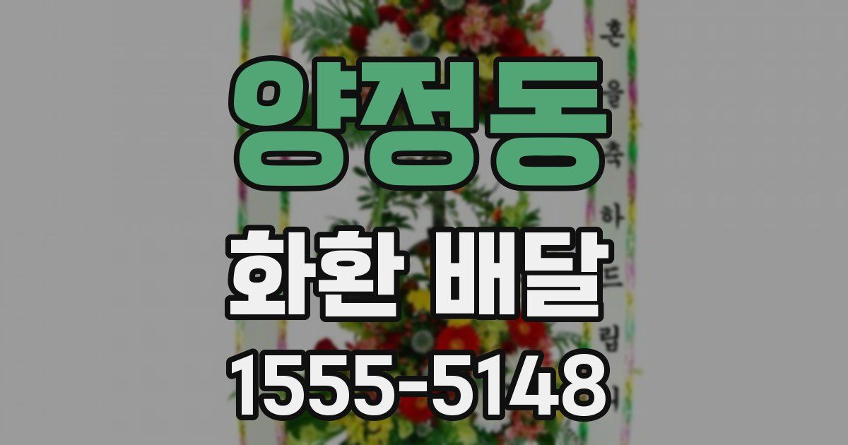 양정동 화환 배달