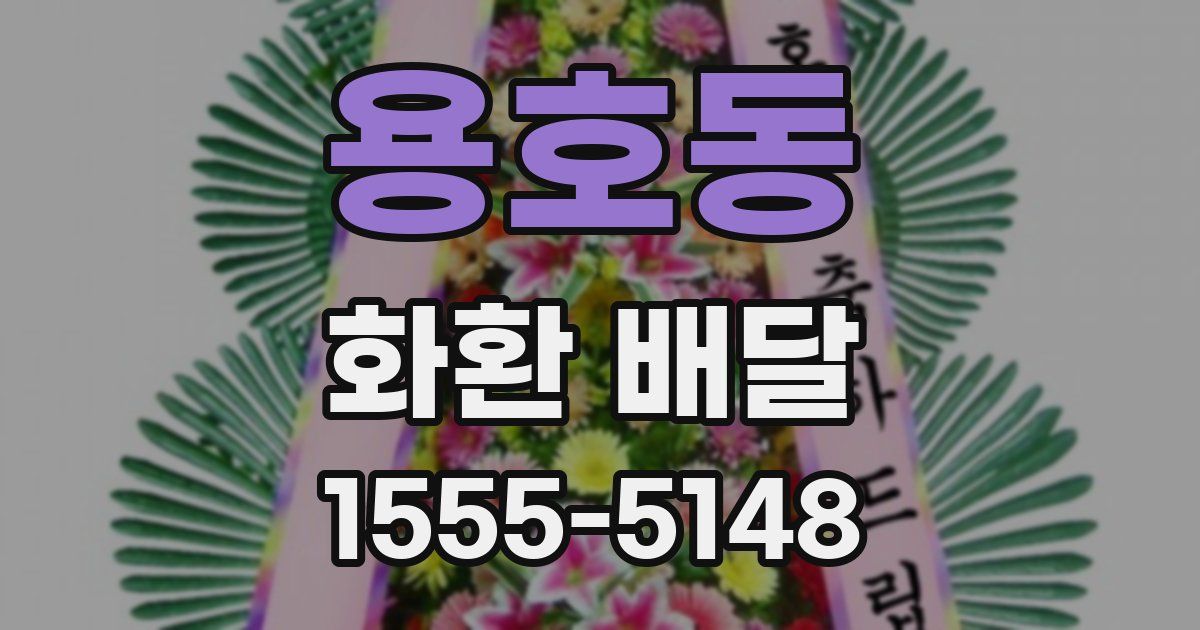 용호동 화환 배달