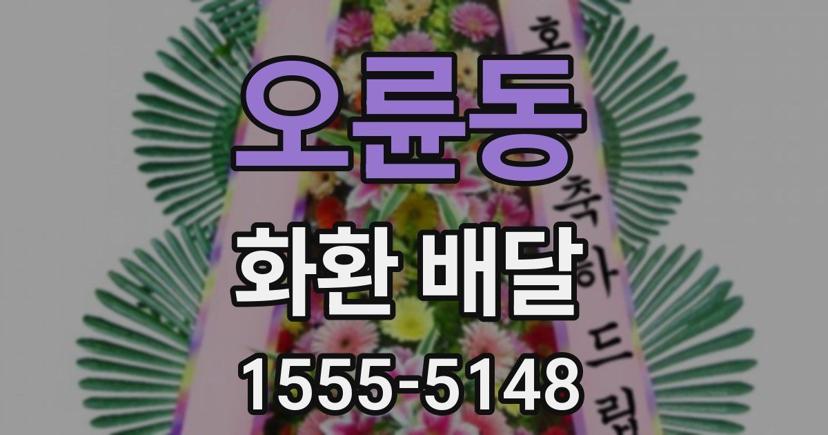 오륜동 화환 배달
