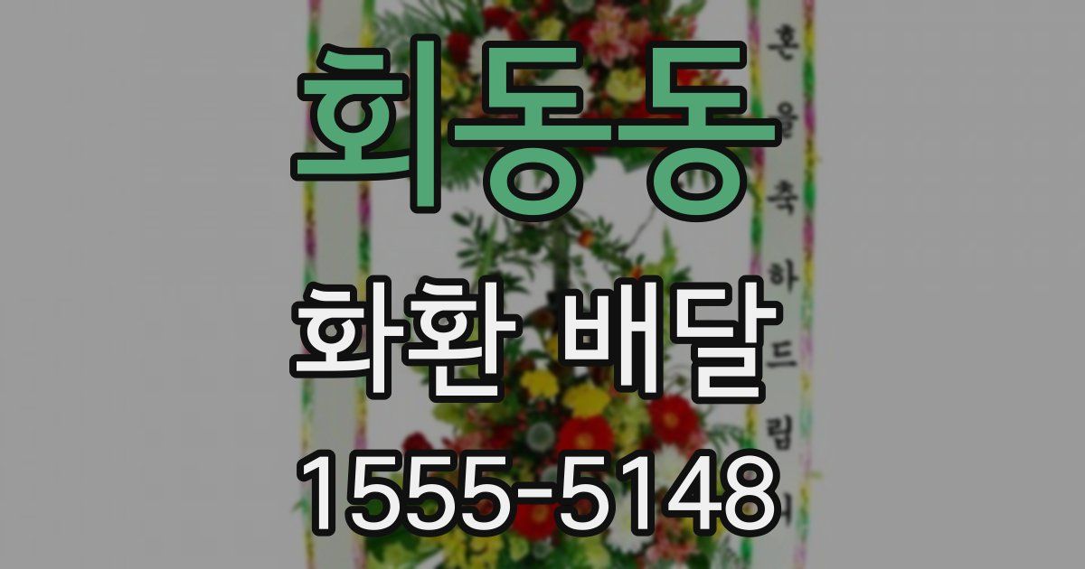 회동동 화환 배달