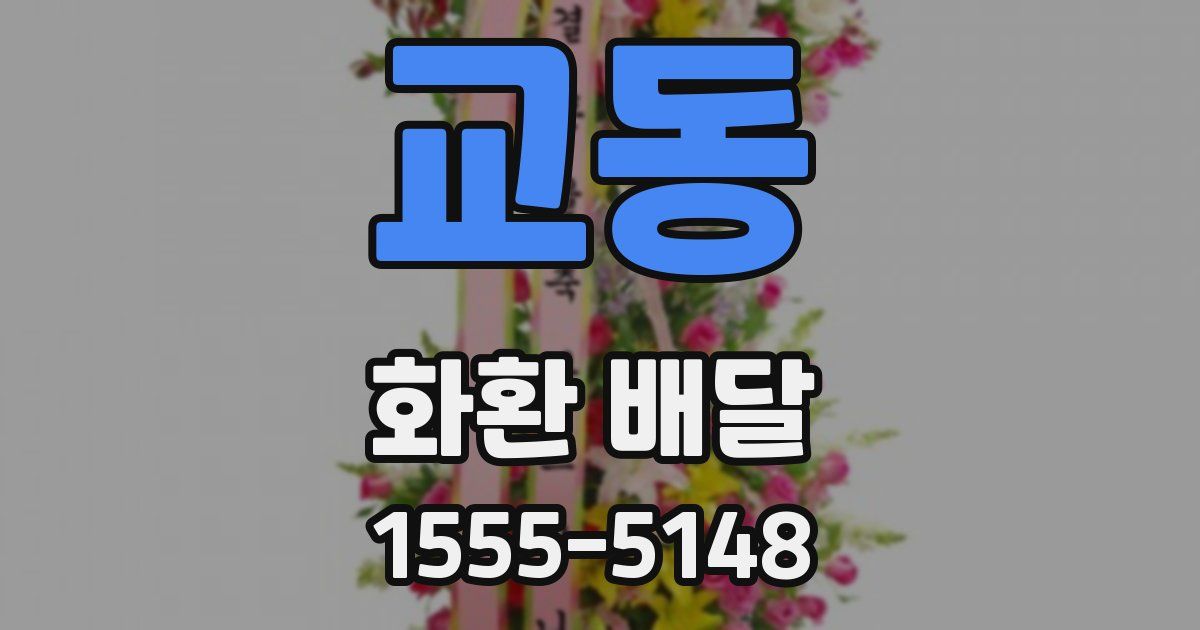 교동 화환 배달
