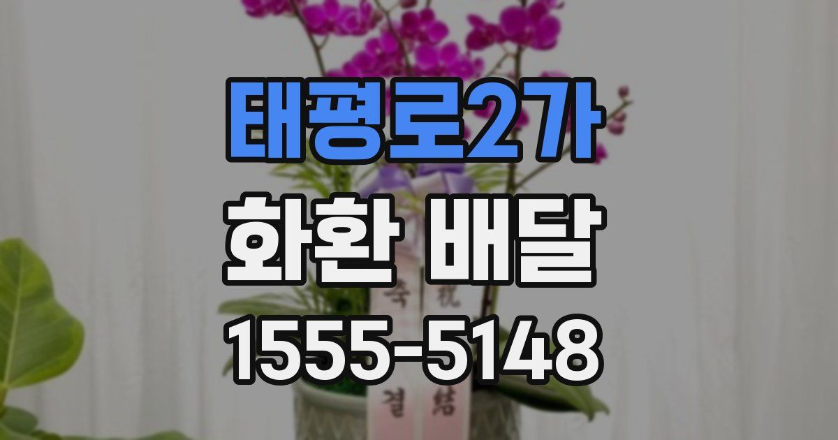 태평로2가 화환 배달