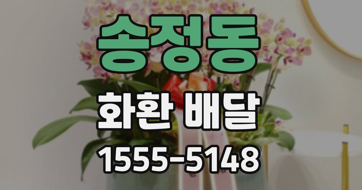 송정동 화환 배달