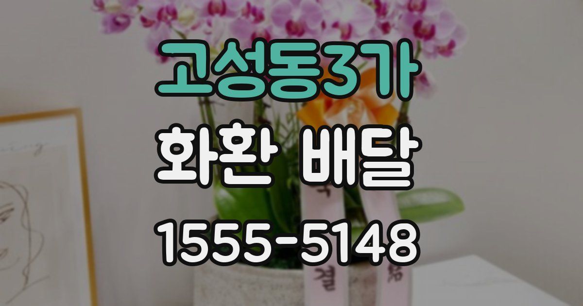 고성동3가 화환 배달