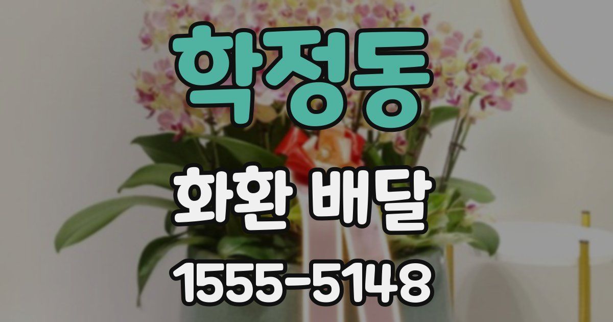 학정동 화환 배달