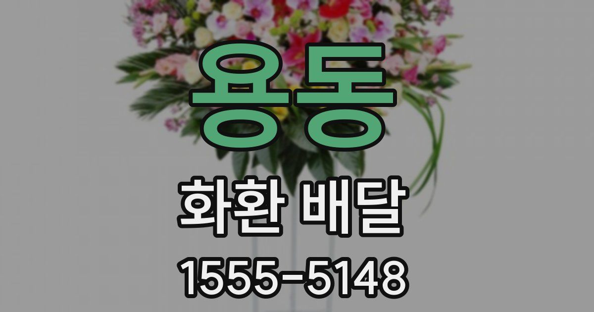 용동 화환 배달