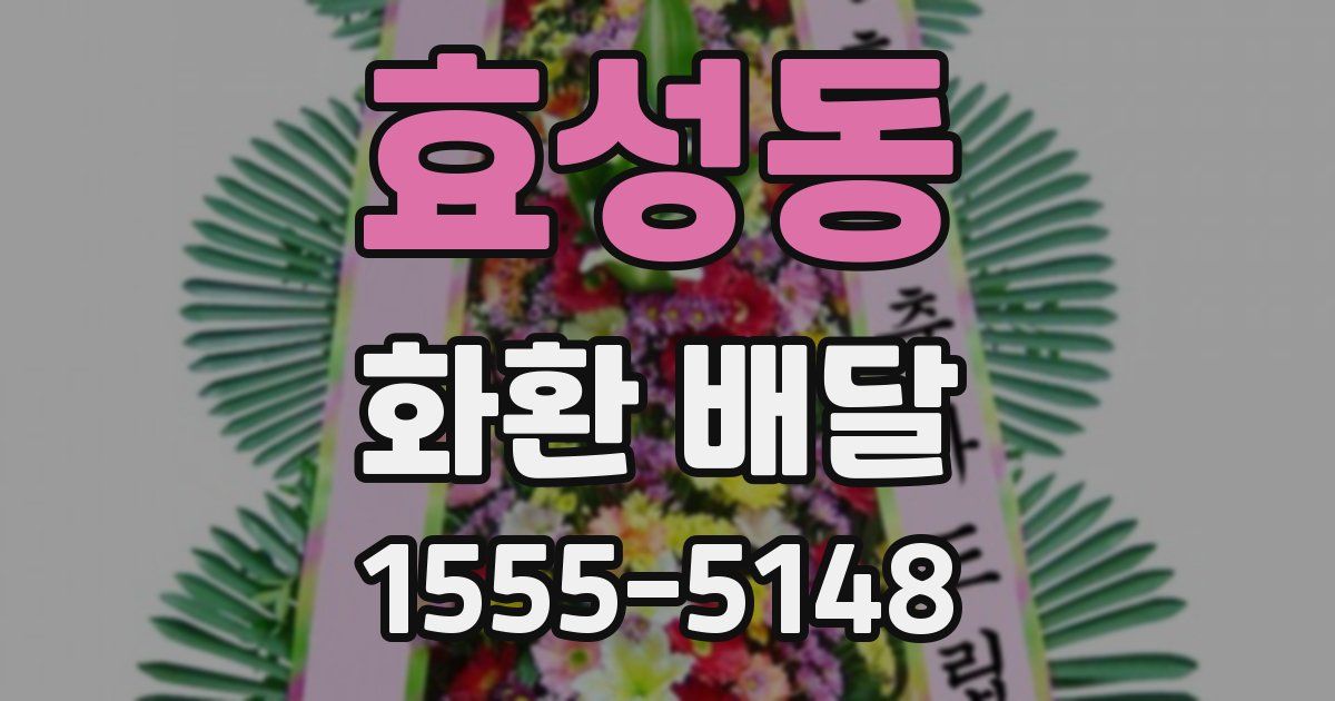 효성동 화환 배달