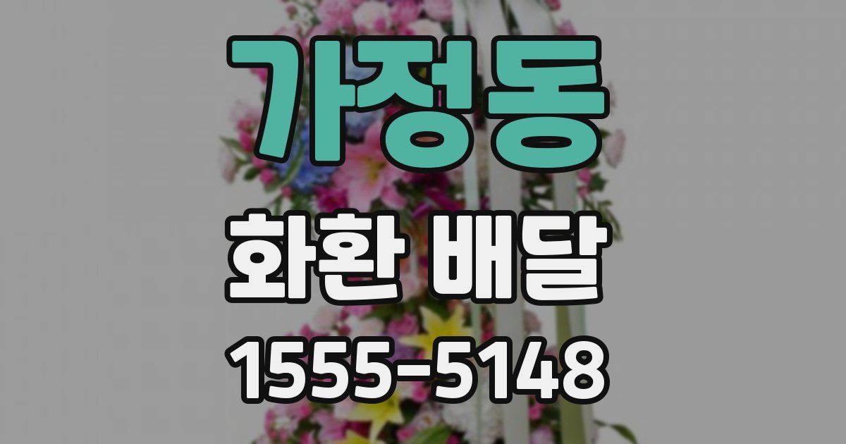 가정동 화환 배달