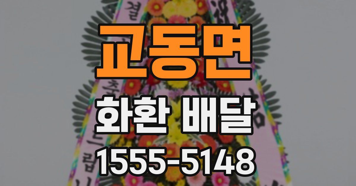 교동면 화환 배달
