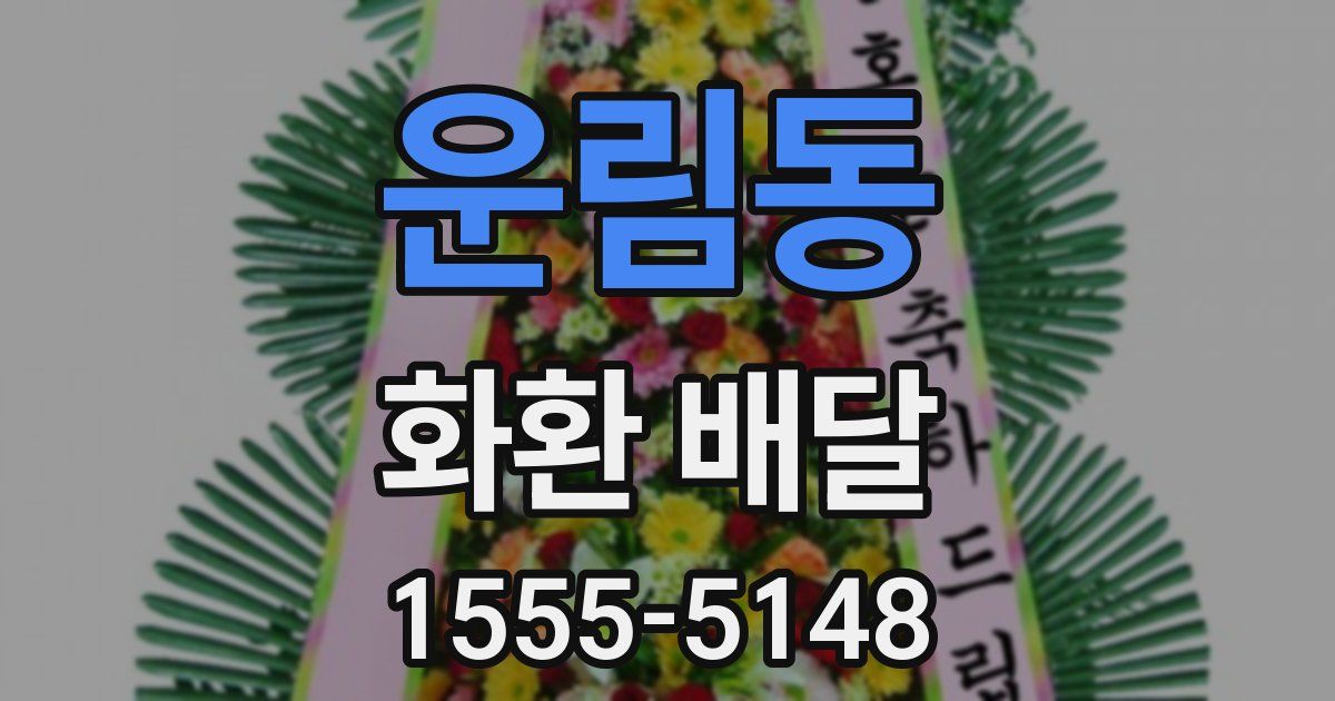 운림동 화환 배달